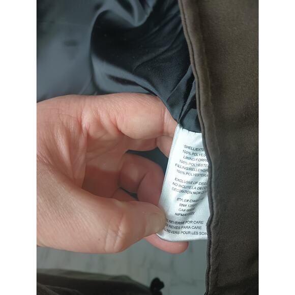 Vtg Cherokee Mens Puffer Jacket XL Hooded Winter Chocolate Brown Pocket Outdoor - Picture 4 of 6